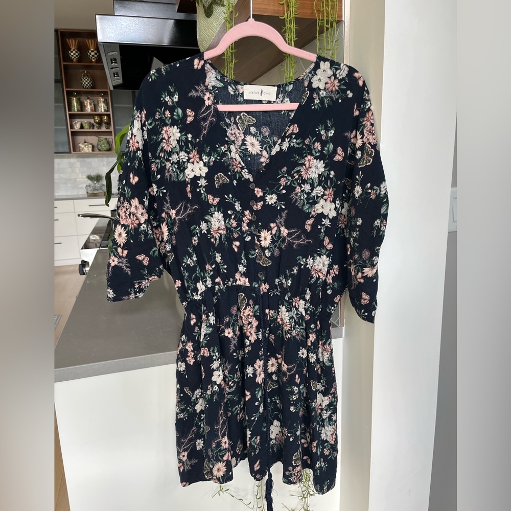 Native Chic Floral Mini Dress